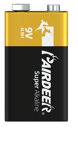 PAIRDEER Harga wajar & dapat diterima pabrik langsung 500mAh 9volt 6LR61 baterai kering Alkaline untuk detektor Alarm asap