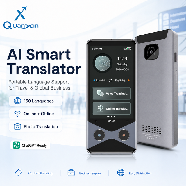 V9000 Smart Translator Device with 150 Languages ChatGPT AI Translator Camera Offline Voice Translator for Business Metting