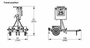 Xách tay LED biến tin nhắn dấu hiệu giao thông chỉ hiển thị màn hình VMS Trailer - Product Image 3