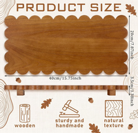 Meilleures ventes : Présentoir en bois festonné multi-usages couleur noyer style shabby chic pour tables, étagères, comptoirs