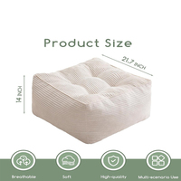 Poufs en velours côtelé d'usine avec remplissage en mousse Pouf à fourrure et moelleux Tabouret Pouf de rangement Poufs de sol Repose-pieds pour salon