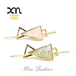 Hair Stick Schmuck Zubehör Lange Metall Haars täbchen Morden Triangle Shape Acetate Dekorative <span class=keywords><strong>Kanzashi</strong></span> Haars täbchen für Frauen - Product Image 2