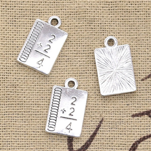 Dijes estudio libro de matemáticas 17x10mm colgantes de Color plata tibetana joyería antigua fabricación DIY artesanía hecha a mano - Product Image 4