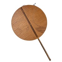 Éventail de taille traditionnel chinois en bambou tressé à la main, style vintage, avec motif en feuille de bananier laquée, fabriqué en Chine pour le rafraîchissement domestique