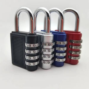 Candado de Combinación de 4 Dígitos, Metálico, Impermeable, para Maletas, Equipaje, Escuela, Gimnasio, Cierre Seguro - Product Image 1