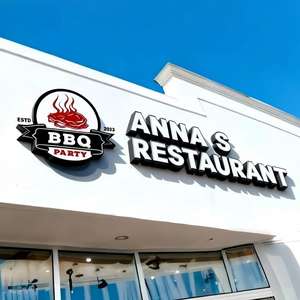 Signalisation extérieure de grande taille en acrylique, lettres 3D personnalisées, logo LED, conception de devanture de magasin, enseigne en métal pour entreprise, panneau lumineux LED pour magasin - Product Image 2