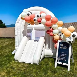 Gran Oferta: Castillo Hinchable Blanco para Exteriores, Castillo de Salto Inflable para Centro de Juegos Suaves - Product Image 1