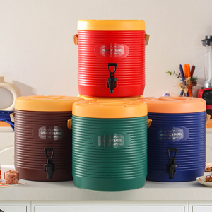 Baril isotherme en acier inoxydable 9L <span class=keywords><strong>de</strong></span> grande capacité pour la soupe aux hôtels, le thé et le lait. - Product Image 1