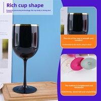 Verres à vin et gobelets BST 16oz 480ml colorés, incassables, en PP écologique, sans BPA