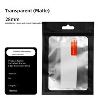 Bande de protection transparente Pacpick pour raquette de pickleball 28*750mm, finition brillante/mate, résistante à l'abrasion et aux éclats de peinture