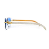 Nouvelles lunettes de soleil unisexes de luxe, design métallique sans monture, UV400, carrées, rétro, pour mariage, plage