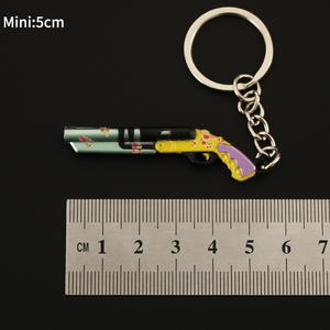 Magepunk Ghost Valorant porte-clés en métal Jeux dragon porte-clés killjoy pistolet court modèle jouets cadeau de vacances porte-clés noël - Product Image 4