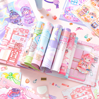 Livre d'autocollants SIMNO Kawaii Anime Dress-Up – 35 pages d'autocollants mignons de mode et de maquillage pour journalisation et jeu
