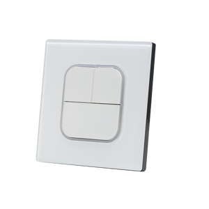 Trắng Tempered Glass Ổ cắm điện hai Key 1Way tường chuyển đổi ánh sáng với chỉ số LED IP21 đánh giá 10A 250V - Product Image 2