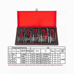 131 pièces nouveau Type outils de réparation de filetage en laiton titane fil filetage réparation kit d'outils <span class=keywords><strong>à</strong></span> main ensemble - Product Image 2