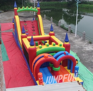 Excellent rapport qualité-<span class=keywords><strong>prix</strong></span> : Parcours d'obstacles gonflable commercial de 54 pieds de long pour enfants, avec paiement Alibaba, en vente, livraison rapide, qualité supérieure. - Product Image 2