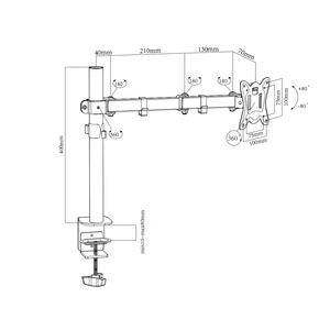 Nuevo Soporte de Monitor Ajustable de Aluminio con Brazo Giratorio de 180 Grados y Rotación de 360 Grados, Soporte de Monitor Ajustable con Montaje de 100*100 mm - Product Image 5