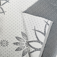 Nouveau tissu de matelas jacquard à motifs blanc 400 g/m², tissu de matelas jacquard 100 % polyester DTY