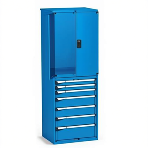 Armoire à tiroirs Fami Master Key Comfort C0 Eh36x27, 7 tiroirs, L714 D598 H2000, rouge rubis Ral3003, rangement d'outils - Product Image 2