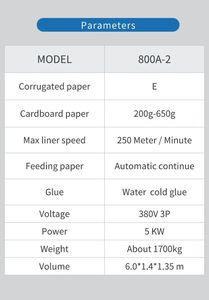 3A 800A-2 800mm Automatic <b>Folder</b> Gluer for Small Corrugated Boxes with Wood Packaging - Product Image 3