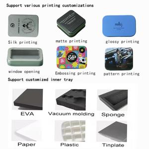 Bán buôn kim loại thực phẩm bạc bản lề nhỏ sô cô la hình chữ nhật <span class=keywords><strong>tin</strong></span> trường hợp có thể tùy chỉnh rõ ràng nắp hộp thiếc tròn với cửa sổ - Product Image 6