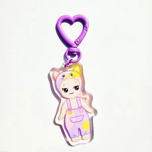 Wholesale Custom clear Acrylic Key Chain Fine Acrylic Single Glitter Keychains Custom Charms - Product Image 3