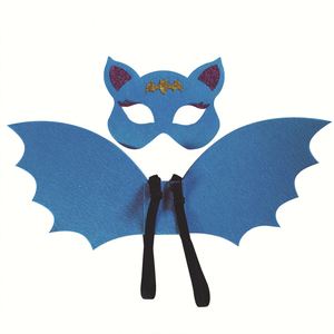 Disfraz Infantil Popular para Fiestas de Halloween, Alas de Murciélago de Tela No Tejida, Máscara y Traje - Product Image 4