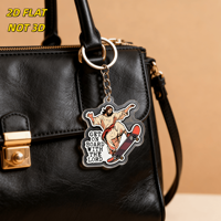 Porte-clés en acrylique avec design Jésus sur skateboard, 'Montez à bord avec le Seigneur', accessoire humoristique religieux pour sacs à dos et clés