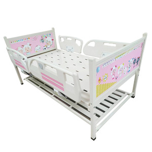 Cama de enfermería manual de 1,1 m, cama multifuncional totalmente de acero para niños con diseño de dibujos animados en rosa para niños mayores de 4 años - Product Image 3