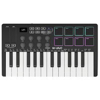 M - VAVE 25 - Key MIDI Keyboard Controller USB - Powered with RGB Pads for Music Production With 8 RGB Drum Pads Control Console