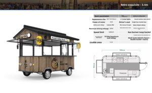 Fully Equipped Chinese Retro Electric Food Cart Mobile Pancake Fried Hot Pot Street Snack Vending Truck - Product Image 2