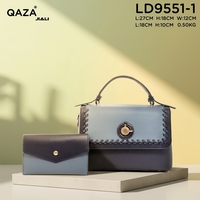 QAZA Sacs à Main Femme 2026 Nouvelle Collection Grande Capacité en Cuir PU avec Bord Cousu, Ensemble Sac à Bandoulière et Sac à Main 2-en-1 pour Dames