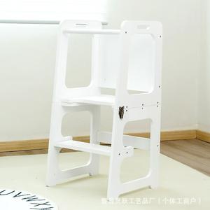 หอคอยการเรียนรู้สำหรับเด็กทำจากไม้ 3 in 1 แบบพับได้ ใช้เป็นเก้าอี้สูงสำหรับใช้ในครัว สีไม้ธรรมชาติ - Product Image 4