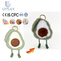 Porte-clés en peluche personnalisé UYEAH OEM/ODM, mini dessin animé, cadeau, logo personnalisé, mascotte fruit souple, jouet en peluche