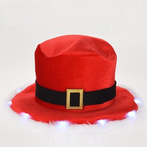 Gorro de Navidad cilíndrico con LED - Product Image 1