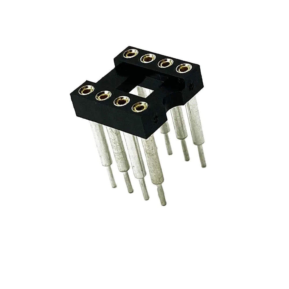 2.54Mm Pitch Ic Socket Connector Female Haakse H3.0mm Dubbele Rij 2x04pin Boord Connector Rechte Connector