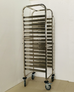 15 परतों स्टेनलेस स्टील खाद्य जीएन ट्राली सेवा गाड़ी बुफे सेवा ट्रे रैक के लिए 1/1 जीएन पैन - Product Image 2