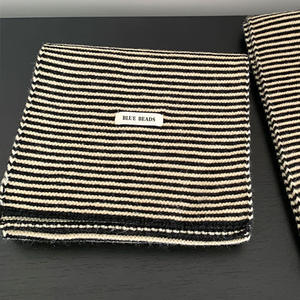 ファッショナブルな女性のテキスタイルニットストライプスカーフ-スタイリッシュな小さなネクタイ秋/冬用、暖かさを提供 - Product Image 5