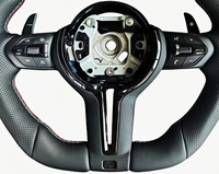 Volant sport en cuir pleine fleur pour BMW F30 F10 F32 F15 F36 F20 F22 M3 M5 E90 avec palettes de changement de vitesse personnalisées