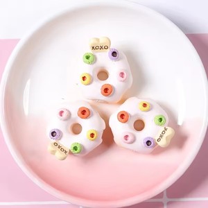 Phong Cách Mới Phẳng Trở Lại Vòng Doughnut Nhựa Cabochon Tay Vẽ Thủ Công Thủ Công Cho Trâm & Đồ Trang Sức Làm Thực Phẩm Chủ Đề Quà Lưu Niệm - Product Image 5