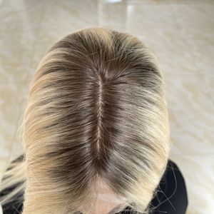 Prêt à expédier en gros : Toppers de cheveux naturels vierges européens, base en soie 6"X6.5", postiches à clipser pour femmes - Product Image 3
