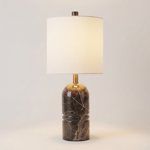 Modern Dimmable Electric Iron LED <b>Light</b> with Grey Marble Base and Metal Shade High <b>for</b> Living Room & <b>Bedroom</b> - Product Image 6