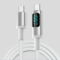 Câble de charge super rapide à affichage numérique 100W Type-C à Type-C pour iPhone 15 16 Câble Macbook PD