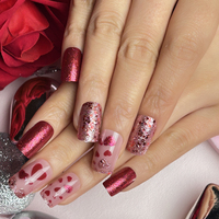 24 Faux Ongles de Saint-Valentin à Coller, Vente en Gros de Faux Ongles Artificiels de Haute Qualité pour Femmes