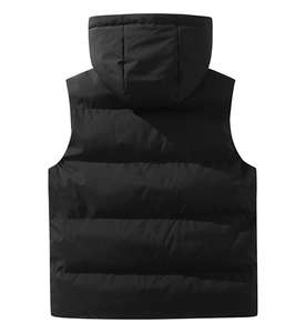 سترة منفوخة بغطاء رأس للجنسين، مسامية، مقاومة للرياح والماء، دافئة، بلون سادة، بسحاب، للتنقلات الشتوية والمشي في الهواء الطلق والاستخدام اليومي - Product Image 6