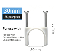 Clip de fixation double pour tuyau 25/30/32/35/40/50mm – Serre-câble en plastique pour fixation de câble optique