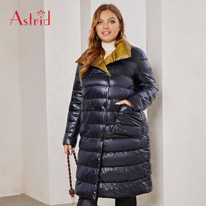 Manteau en plumes de duvet Manteau épais et chaud Manteau en plumes de duvet mince et de duvet des deux côtés Vestes d'hiver légères pour femmes - Product Image 5