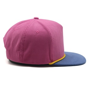 Cappellini Snapback Strutturati in Corduroy 100% Cotone a 5 Pannelli di Alta Qualità, Sportivi, da Esterno, con Ricamo Personalizzato, All'ingrosso - Product Image 4