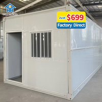 Conteneur modulaire pliable de 20 pieds à installation rapide avec isolation pour entrepôt, camp minier et projets d'exportation internationaux