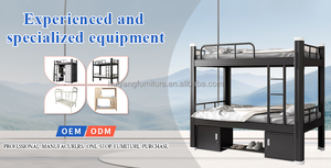 Wholesale Steel Pipe Detachable Bunk Bed Frame Adult Iron Double Decker Bed Metal Bunk Bed for Hostel School Dormitory <strong>Bunkbed</strong> - Product Image 5